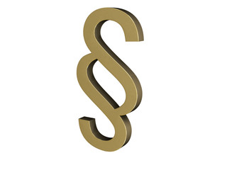 Fototapeta premium Legislation Thin 3D Gold Concept