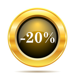 20 percent discount icon