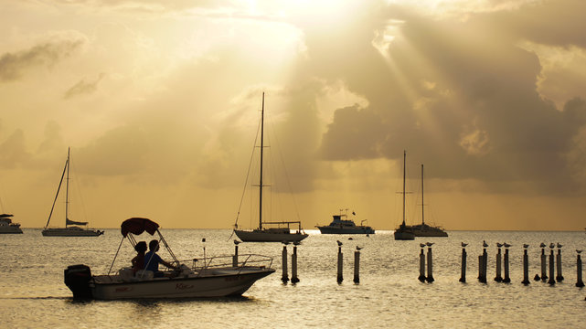 Atardecer en la Playa de Boqueron, Puerto Rico