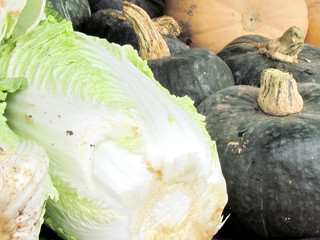 St Jacobs Village large chinese cabbage and pumpkins 2013