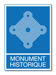 Fototapeta premium Panneau monument historique.