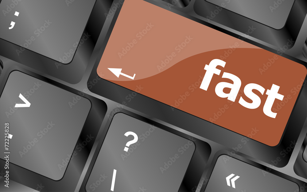 Poster fast button on the computer keyboard key
