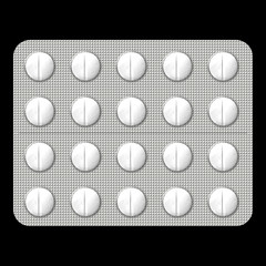 isolated plate of pills - seamless texture