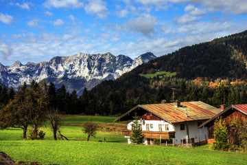 Mountain Pasture at the sea of Kings in Berchtesgaden