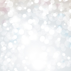 Lights On Silver Background - Vector Illustration