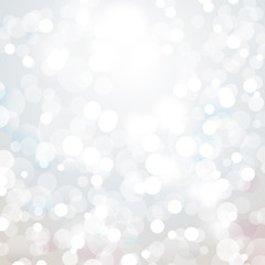 Lights On Silver Background - Vector Illustration