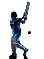 Cricket player  batsman silhouette - 72228470