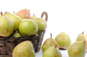 Pears in a basket