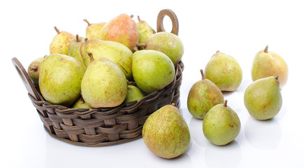 Pears in a basket