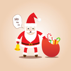 Cute Santa Clauses.Cartoon styles for christmas