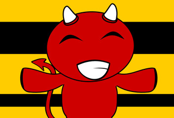 devil halloween cartoon background card