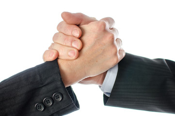 Friendly business handshake