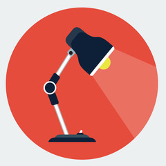 Vector desk lamp icon