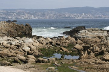 Fototapeta na wymiar Algarrobo Marine landscape