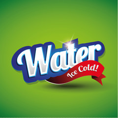 Drinking and Water Label vector