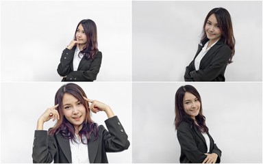 Business woman collage
