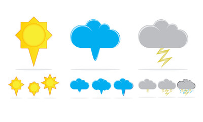 Map pin weather station vector