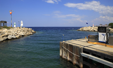 Point for refueling at the dock.