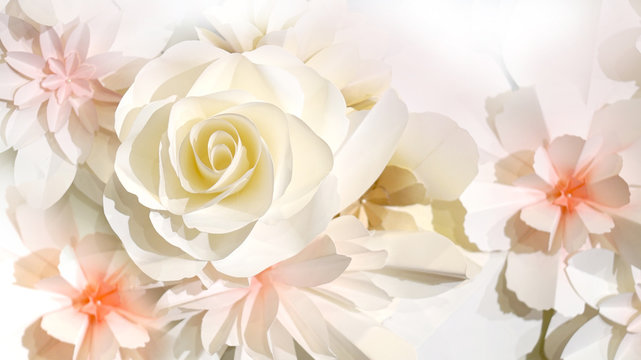 Fototapeta róże kwiat tło wesele