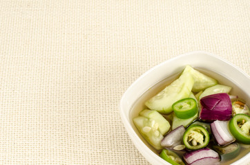 Vegetable with vinegar