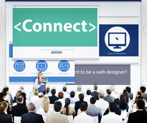 Business People Connect Conference Concept