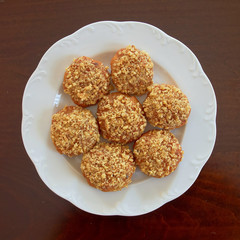 melomakarona, greek Christmas honey and nuts cookies