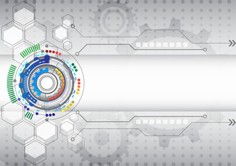 Obraz premium abstract futuristic circuit high computer technology background