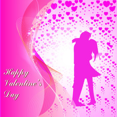 Happy Valentine's Day lettering Greeting Card o