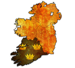 munster on map of ireland