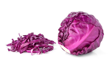 red cabbage isolated on white background