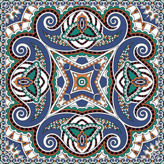 Traditional ornamental floral paisley bandanna