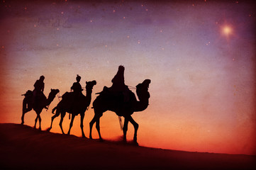 Three Kings Desert Star of Bethlehem Nativity