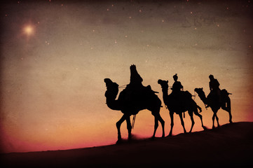 Three Kings Desert Star of Bethlehem Nativity