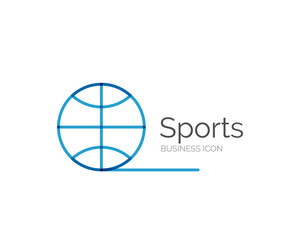 Fototapeta premium Line minimal design logo ball sports