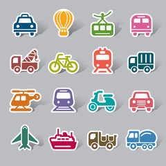 Transportation Color Icon Label