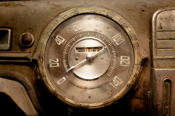 Old car speedometer