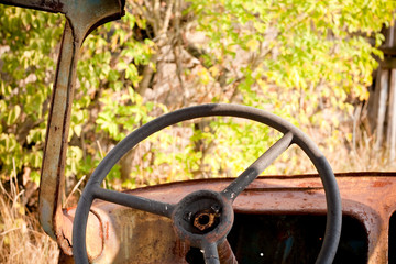 Abandoned car interior