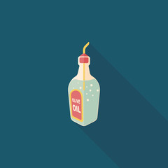 kitchenware oil flat icon with long shadow,eps10