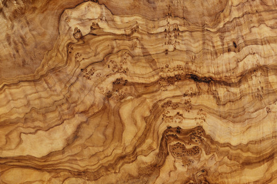 high detailed texture of olive wood board