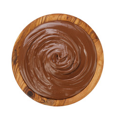 chocolate hazelnut creamin wood bowl