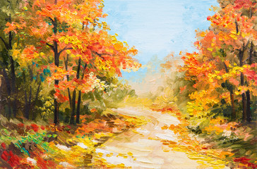 oil painting - autumn forest - 72241875