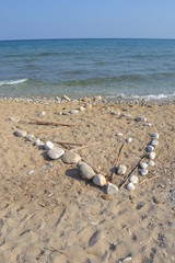 Cuore di Pietra, sabbia e mare