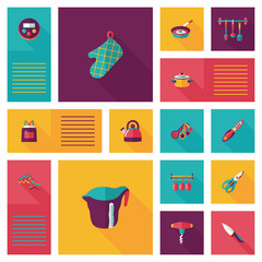 Kitchenware flat app ui background,eps10