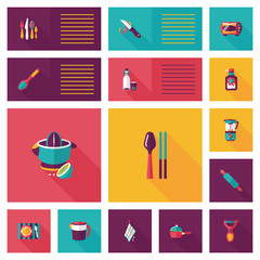 Kitchenware flat app ui background,eps10