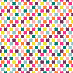 Color seamless repeat pattern on white background.