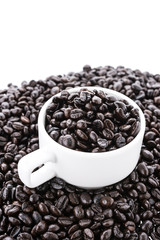 Coffee beans isolated on white background