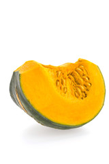 Pumpkin slice isolated on white background