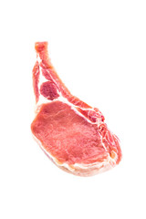 Raw pork meat isolated on white