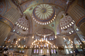 Fototapeta na wymiar Blue Mosque interior