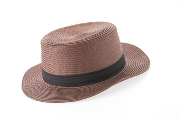 Straw hat isolated on white background